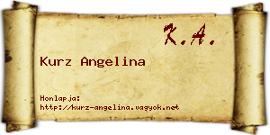 Kurz Angelina névjegykártya
